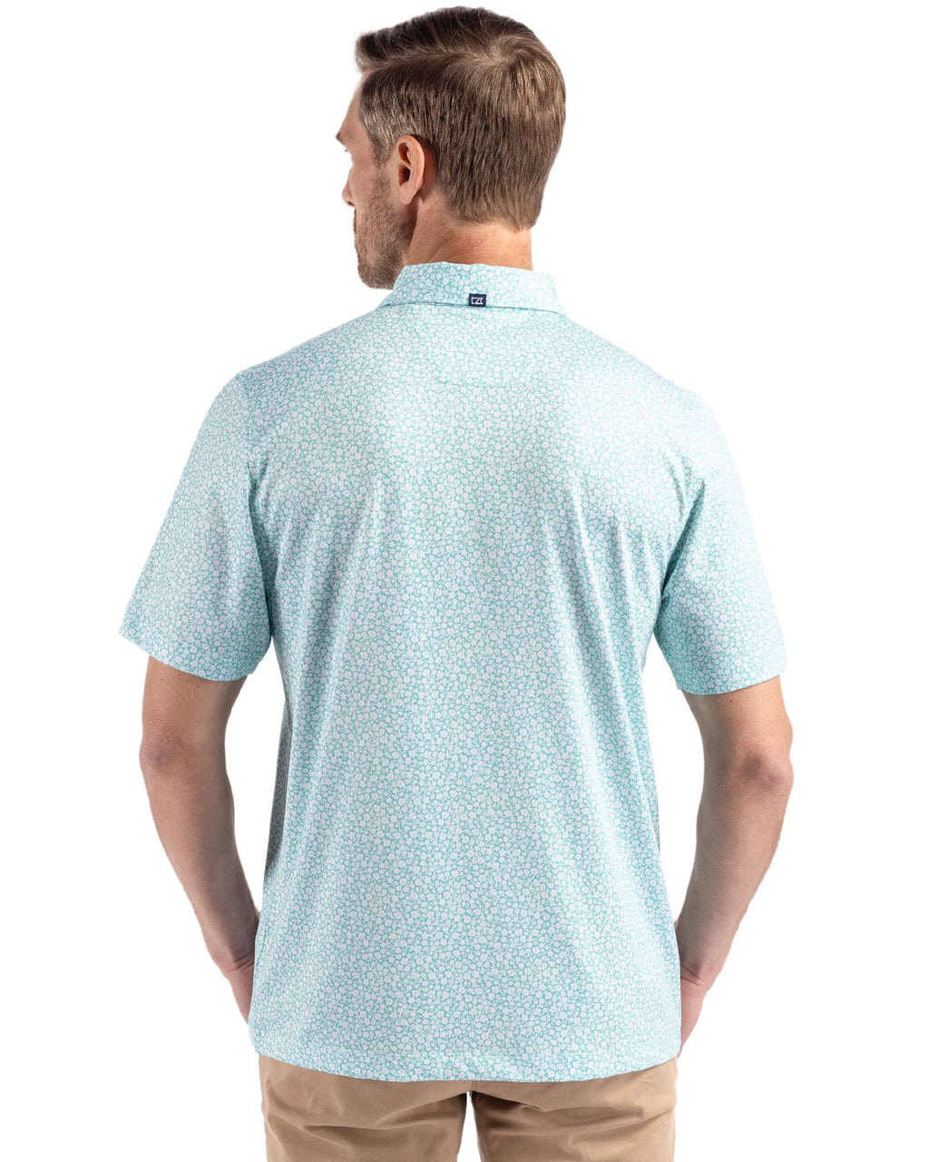 Cutter & Buck® Pike Eco Flora Print Recycled Mens Polo