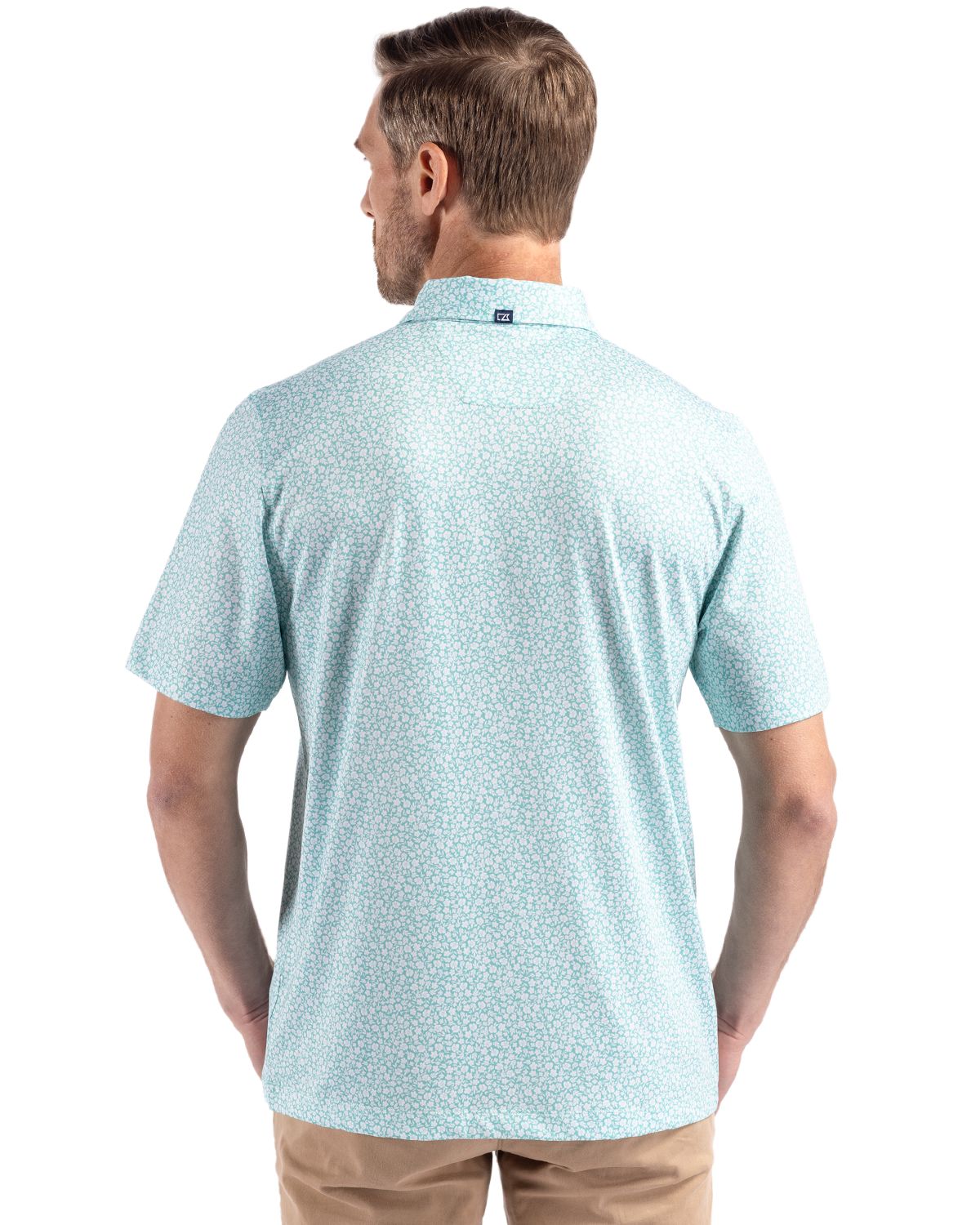 Cutter & Buck® Pike Eco Flora Print Recycled Mens Polo
