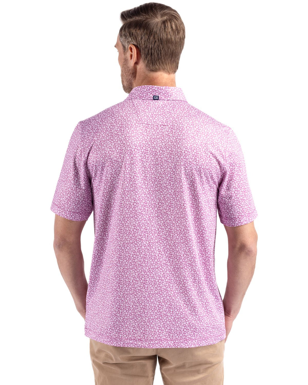 Cutter & Buck® Pike Eco Flora Print Recycled Mens Polo