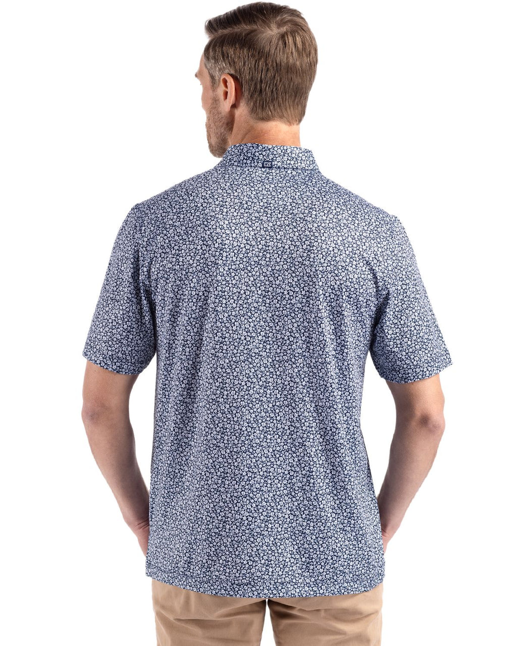 Cutter & Buck® Pike Eco Flora Print Recycled Mens Polo
