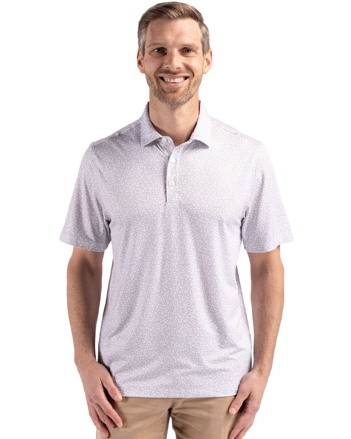 Cutter & Buck® Pike Eco Flora Print Recycled Mens Big & Tall Polo