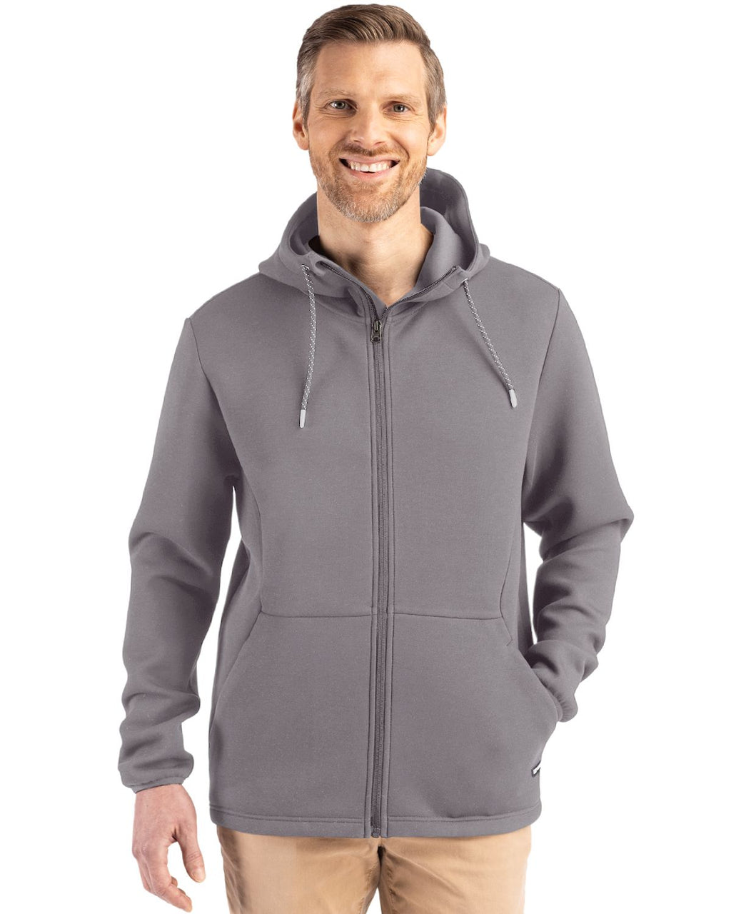 Cutter & Buck® Roam Epic Comfort Recycled Mens Full Zip Hooded Jacket