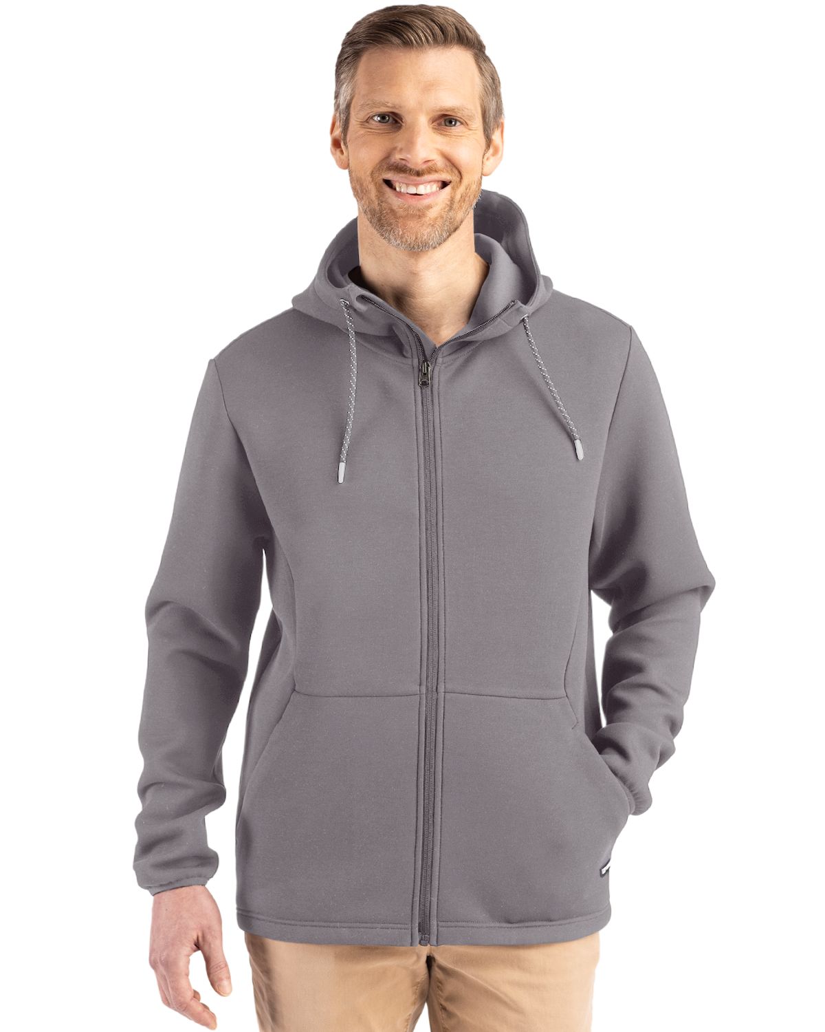 Cutter & Buck® Roam Epic Comfort Recycled Mens Full Zip Hooded Jacket