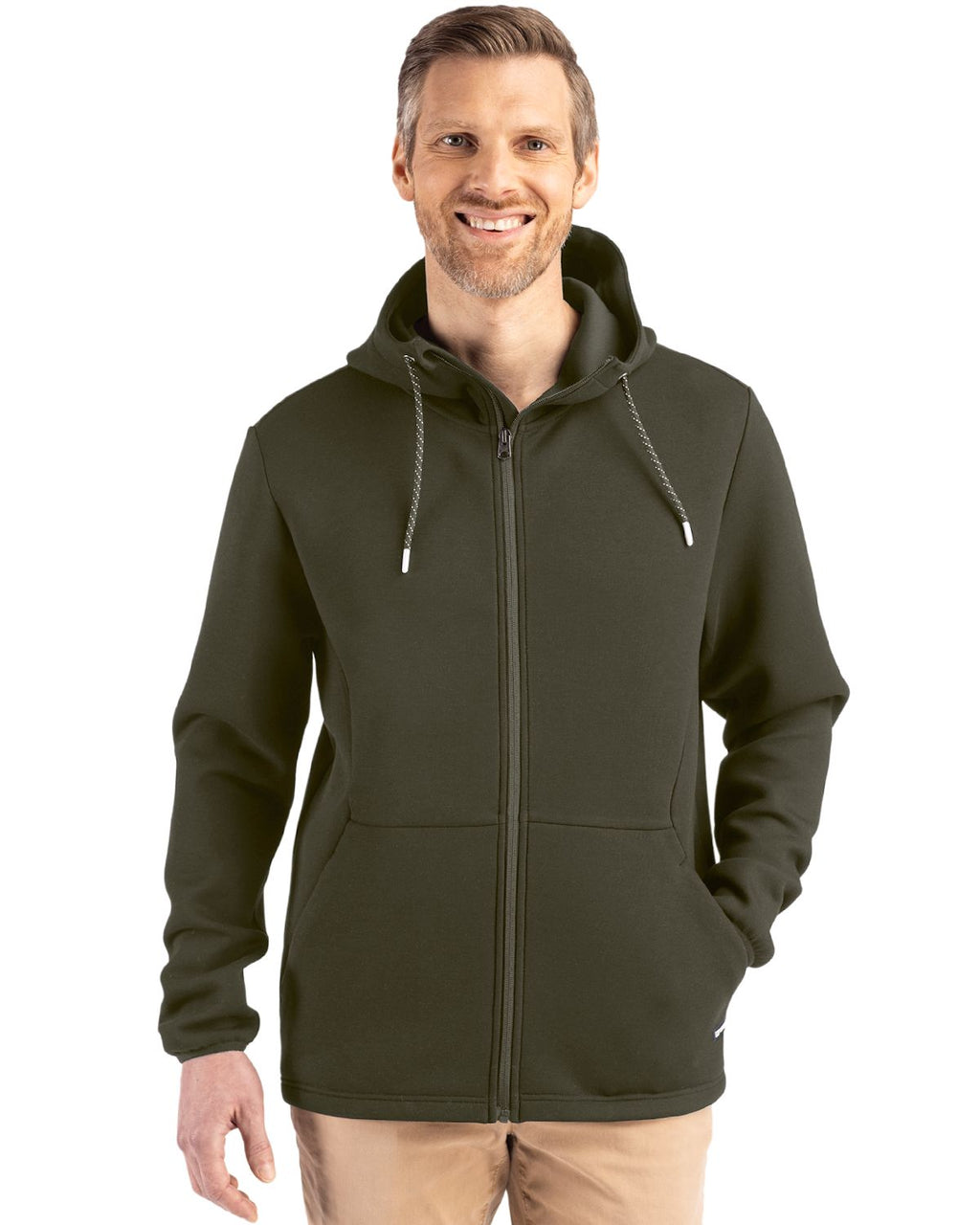 Cutter & Buck® Roam Epic Comfort Recycled Mens Full Zip Hooded Jacket