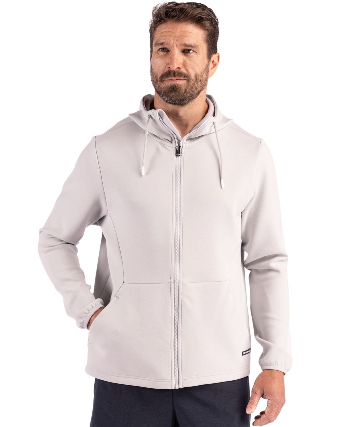 Cutter & Buck® Roam Epic Comfort Recycled Mens Full Zip Hooded Jacket