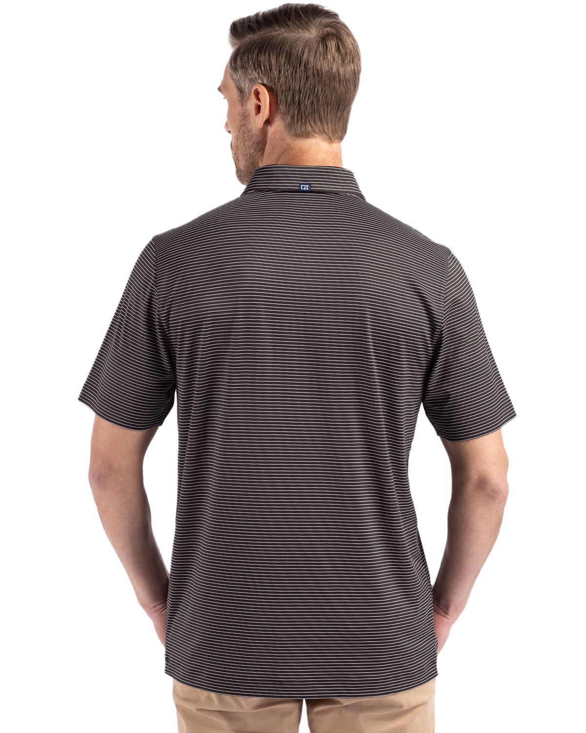 Cutter & Buck® Forge Epic Confidence Fine Line Stripe Stretch Recycled Mens Polo