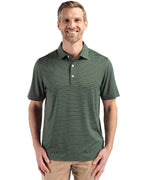 Cutter & Buck® Forge Epic Confidence Fine Line Stripe Stretch Recycled Mens Polo