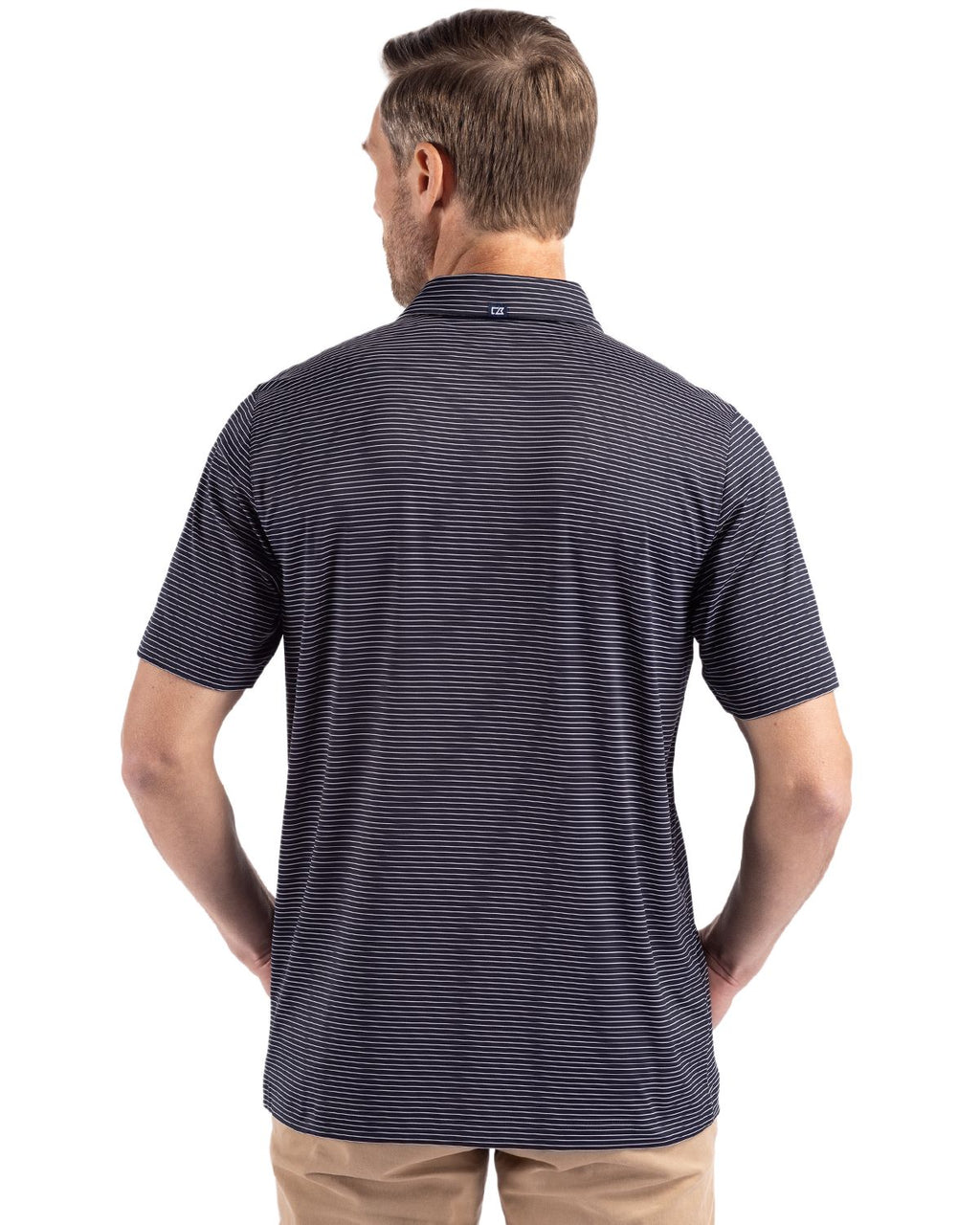 Cutter & Buck® Forge Epic Confidence Fine Line Stripe Stretch Recycled Mens Polo