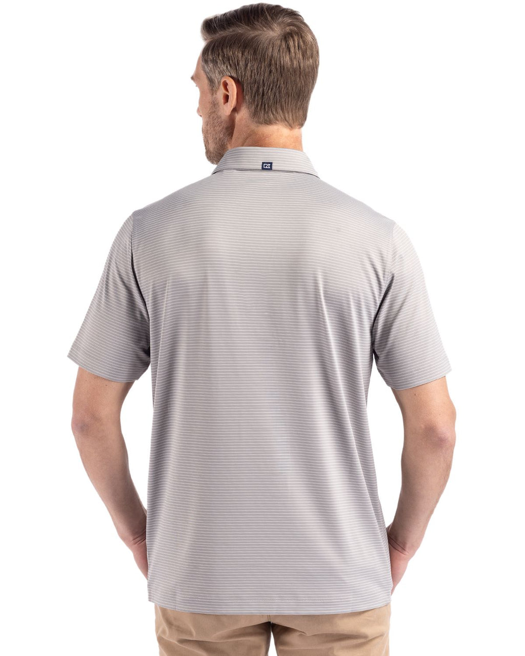 Cutter & Buck® Forge Epic Confidence Fine Line Stripe Stretch Recycled Mens Polo