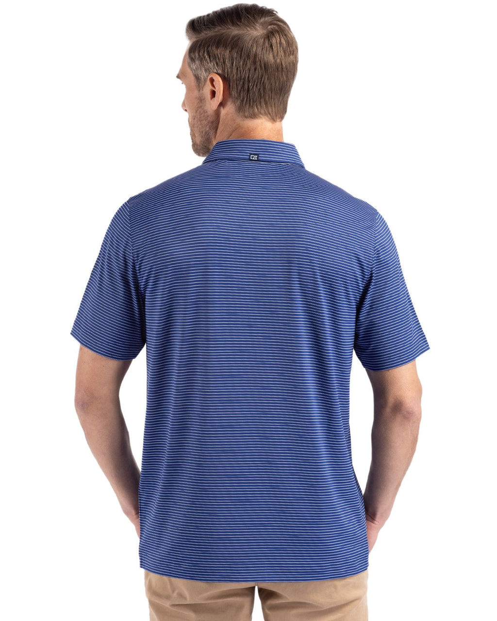 Cutter & Buck® Forge Epic Confidence Fine Line Stripe Stretch Recycled Mens Polo