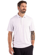 Cutter & Buck® Forge Epic Confidence Fine Line Stripe Stretch Recycled Mens Polo
