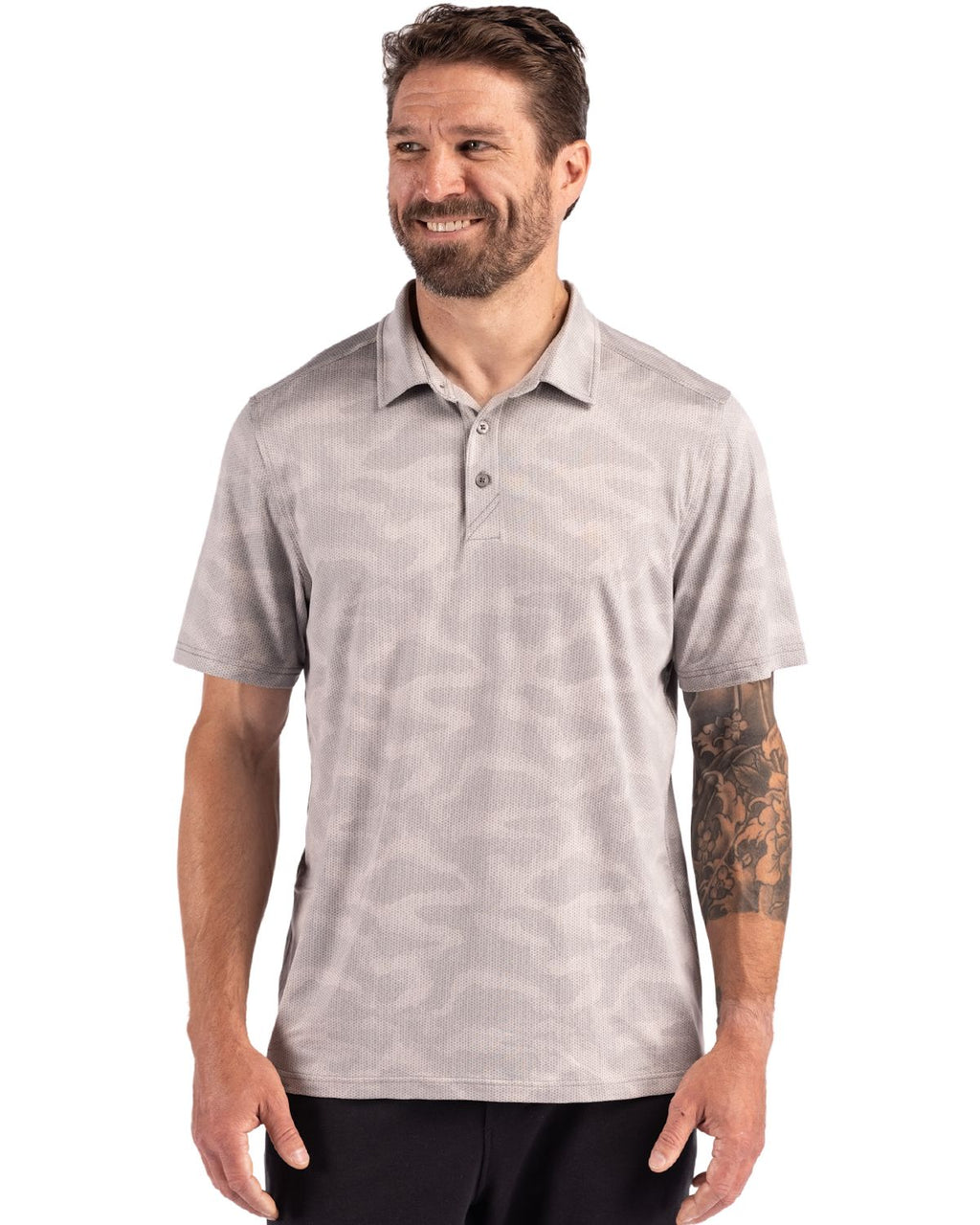 Cutter & Buck Coastline Epic Comfort Camo Print Recycled Mens Polo