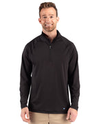 Cutter & Buck Prospect Epic Confidence Recycled Textured Stretch Mens Quarter Zip
