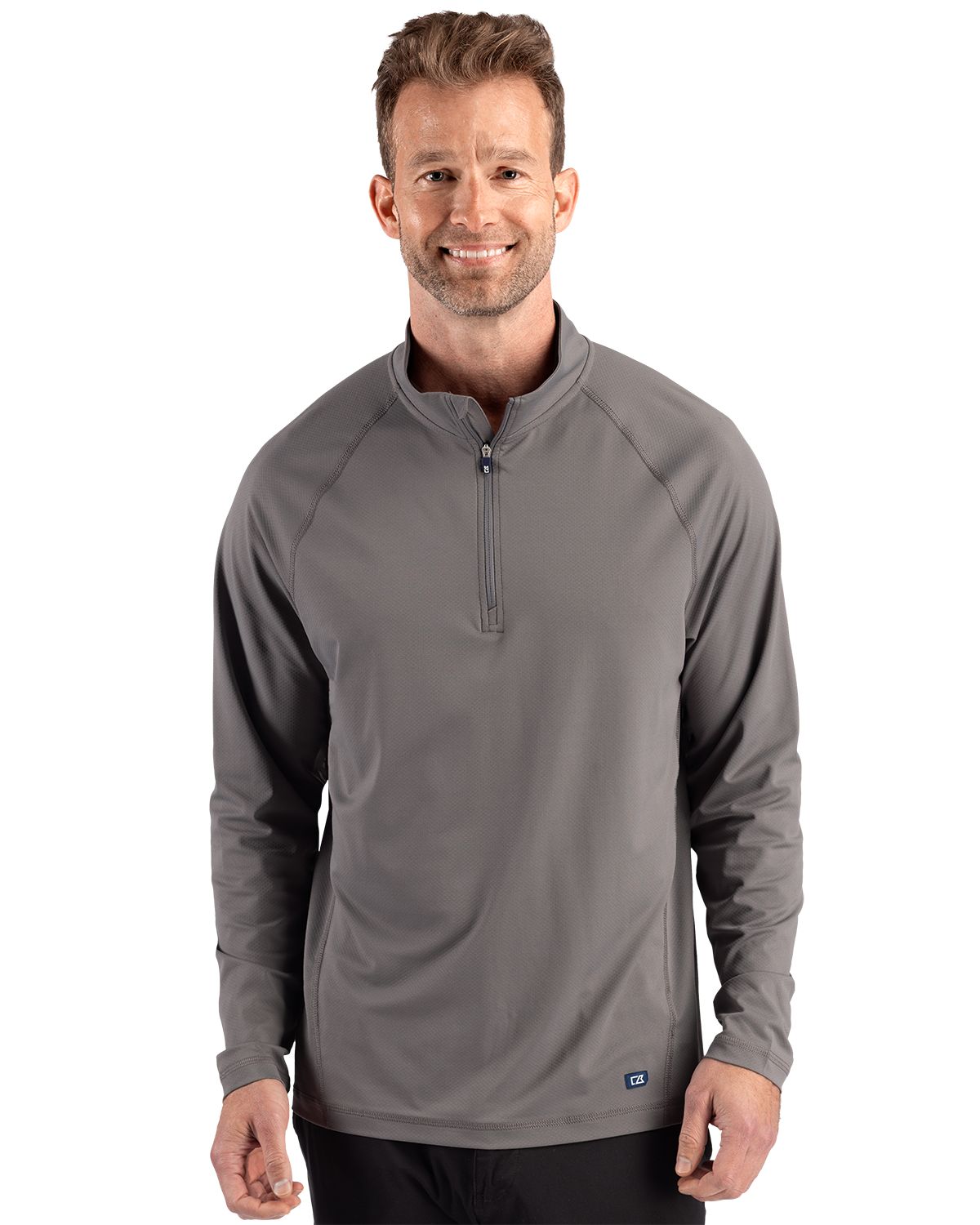 Cutter & Buck Prospect Epic Confidence Recycled Textured Stretch Mens Quarter Zip