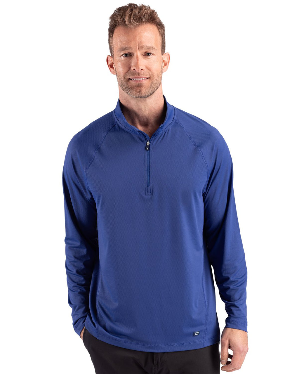 Cutter & Buck Prospect Epic Confidence Recycled Textured Stretch Mens Quarter Zip