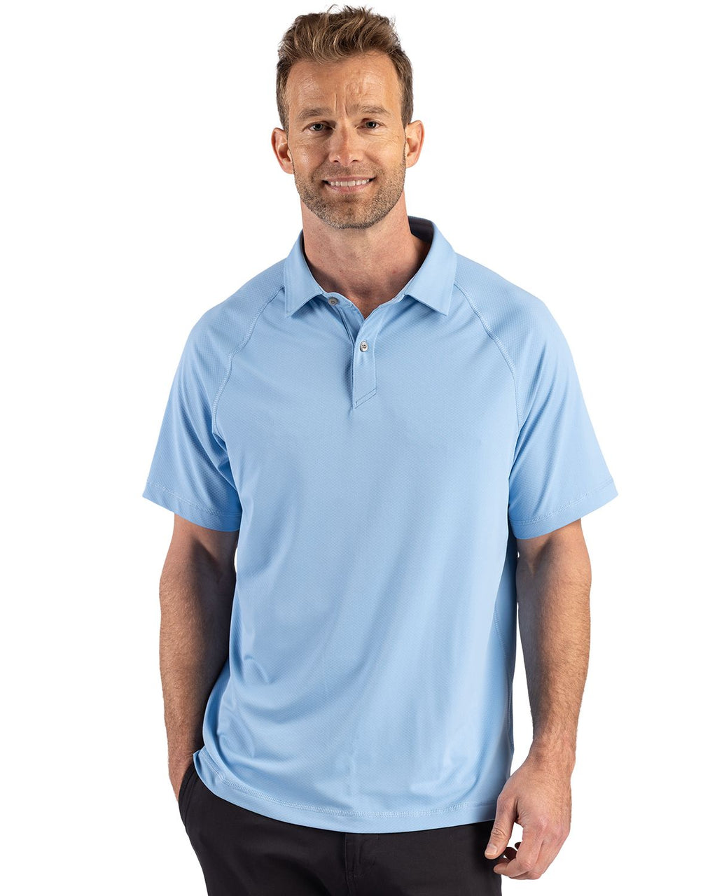 Cutter & Buck Prospect Epic Confidence Recycled Textured Stretch Mens Sport Polo