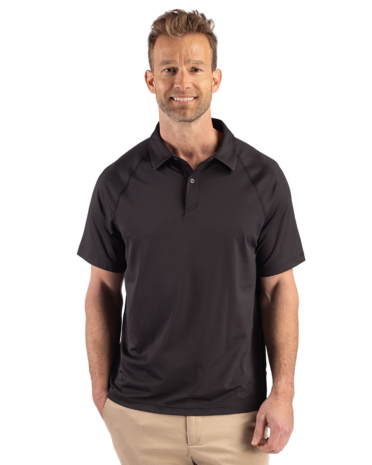 Cutter & Buck Prospect Epic Confidence Recycled Textured Stretch Mens Sport Polo