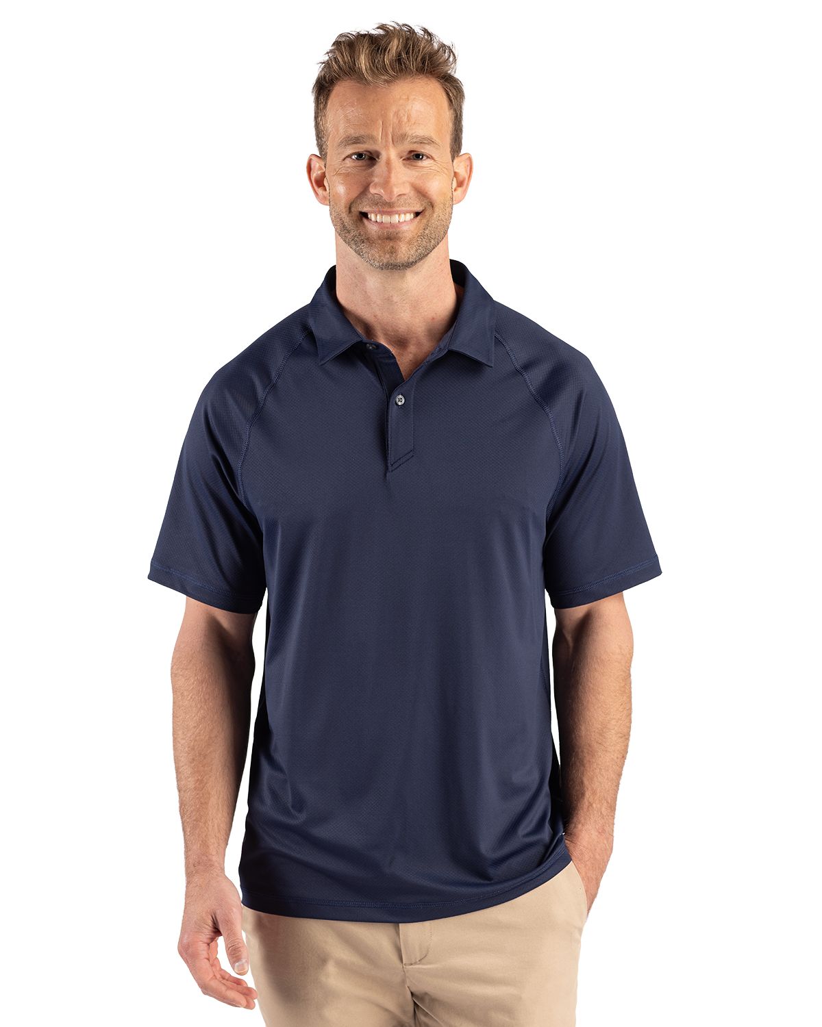 Cutter & Buck Prospect Epic Confidence Recycled Textured Stretch Mens Sport Polo