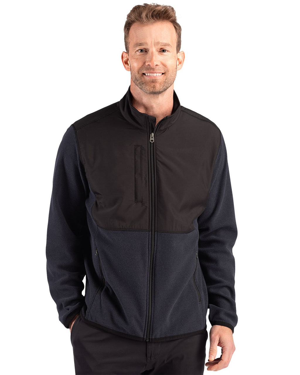 Cutter & Buck Hunts Point Epic Comfort Recycled Fleece Mens Hybrid Jacket