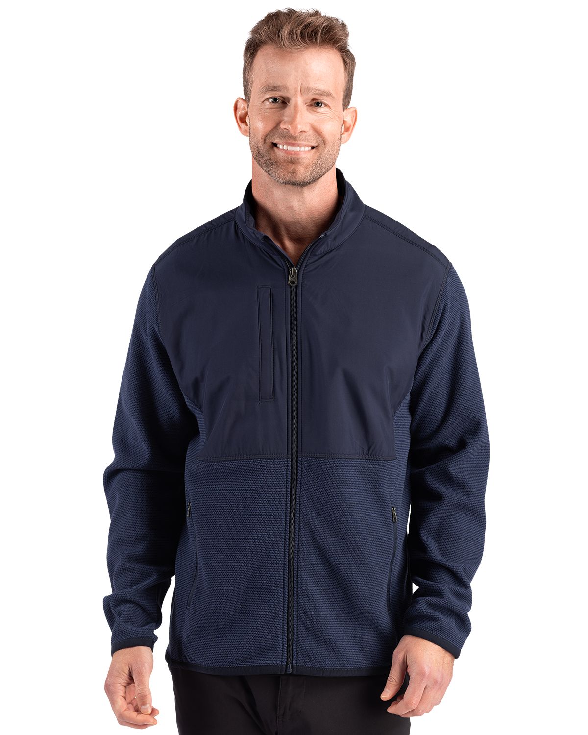 Cutter & Buck Hunts Point Epic Comfort Recycled Fleece Mens Hybrid Jacket