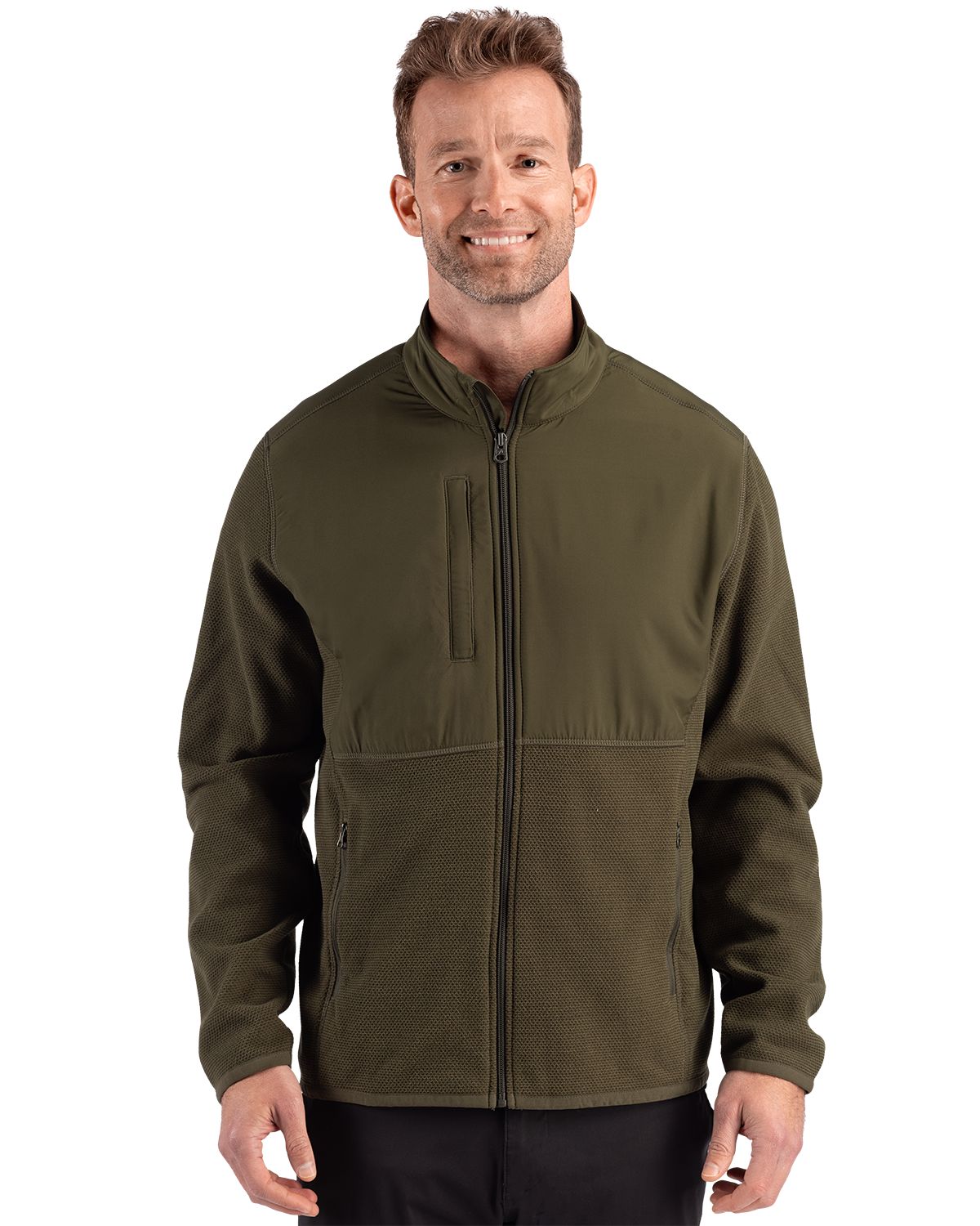 Cutter & Buck Hunts Point Epic Comfort Recycled Fleece Mens Hybrid Jacket