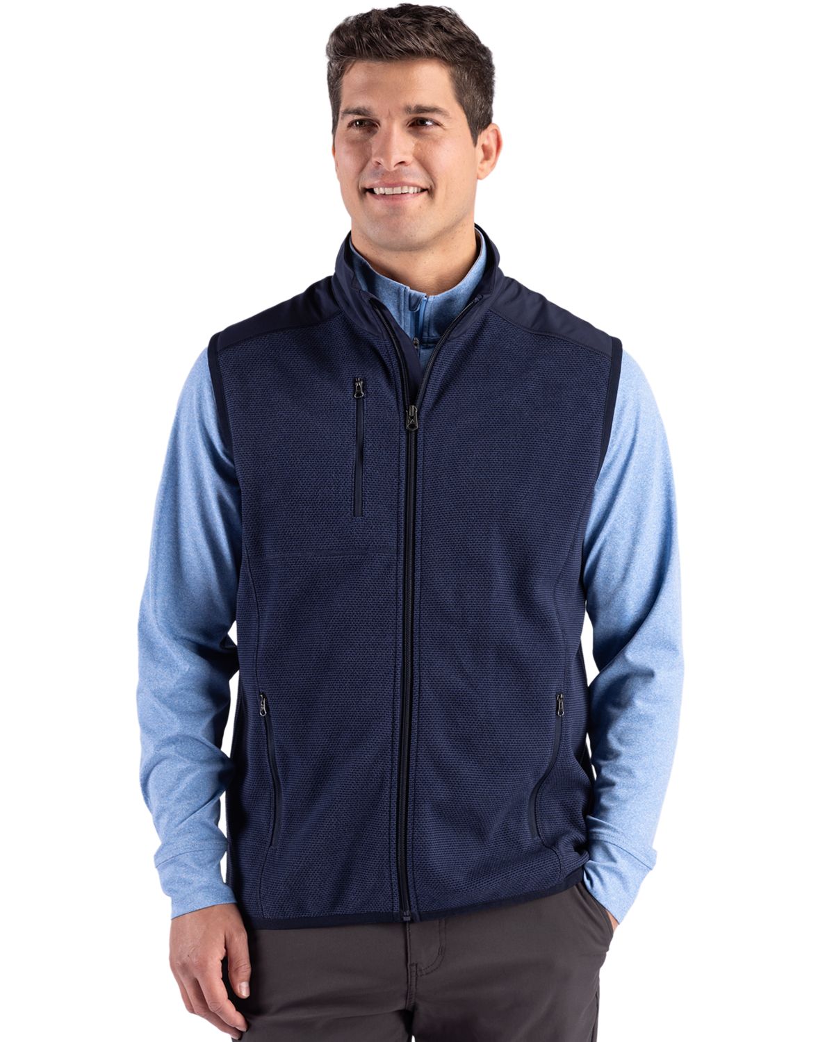 Cutter & Buck Hunts Point Epic Comfort Recycled Mens Fleece Vest