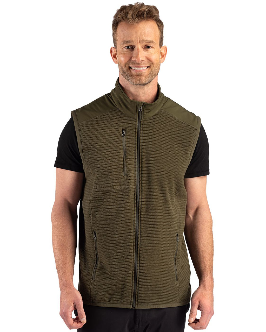 Cutter & Buck Hunts Point Epic Comfort Recycled Mens Fleece Vest