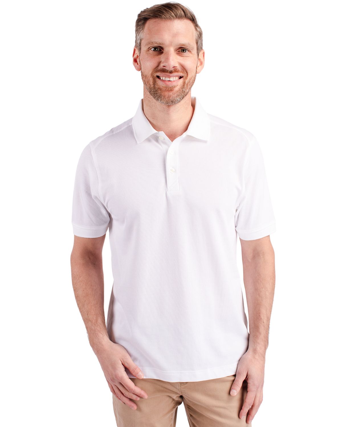 Cutter & Buck® Advantage Eco Tri-Blend Pique Mens Polo