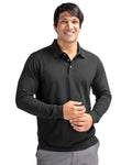 Cutter & Buck® Advantage Eco Tri-Blend Pique Mens Big and Tall Long Sleeve Polo