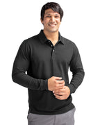 Cutter & Buck® Advantage Eco Tri-Blend Pique Mens Long Sleeve Polo