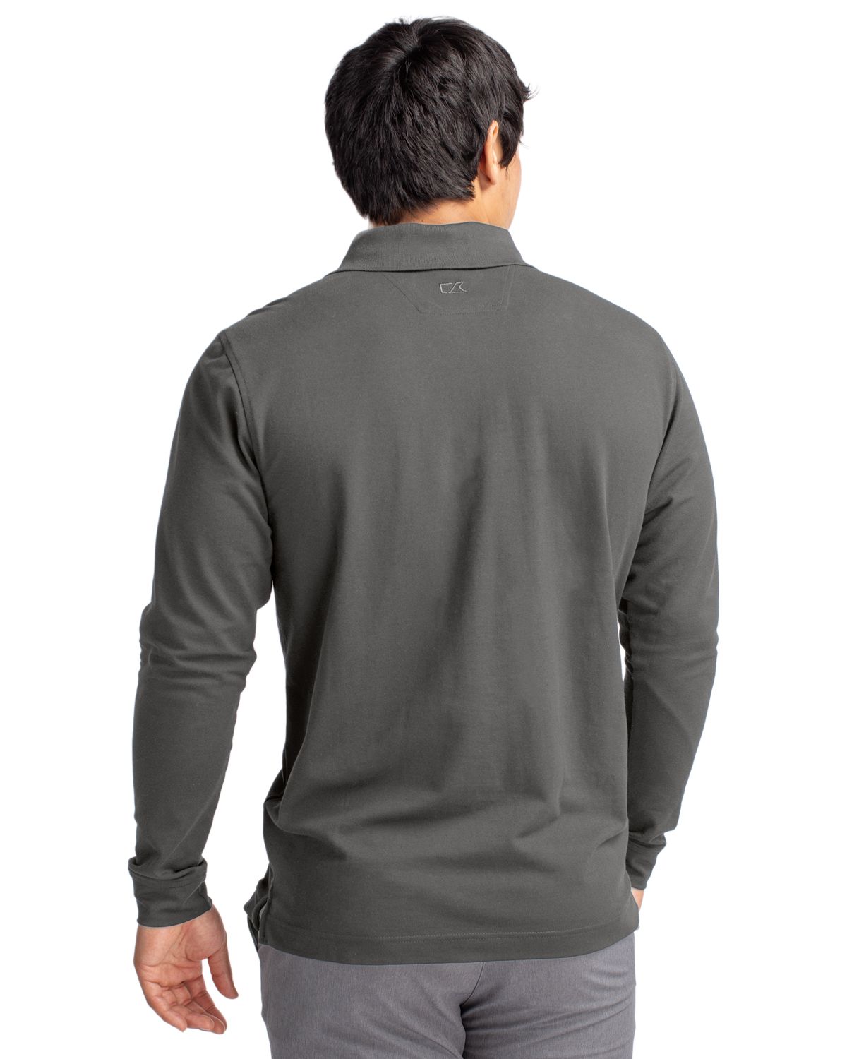 Cutter & Buck® Advantage Eco Tri-Blend Pique Mens Long Sleeve Polo
