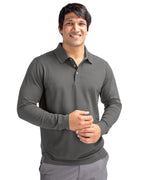 Cutter & Buck® Advantage Eco Tri-Blend Pique Mens Big and Tall Long Sleeve Polo