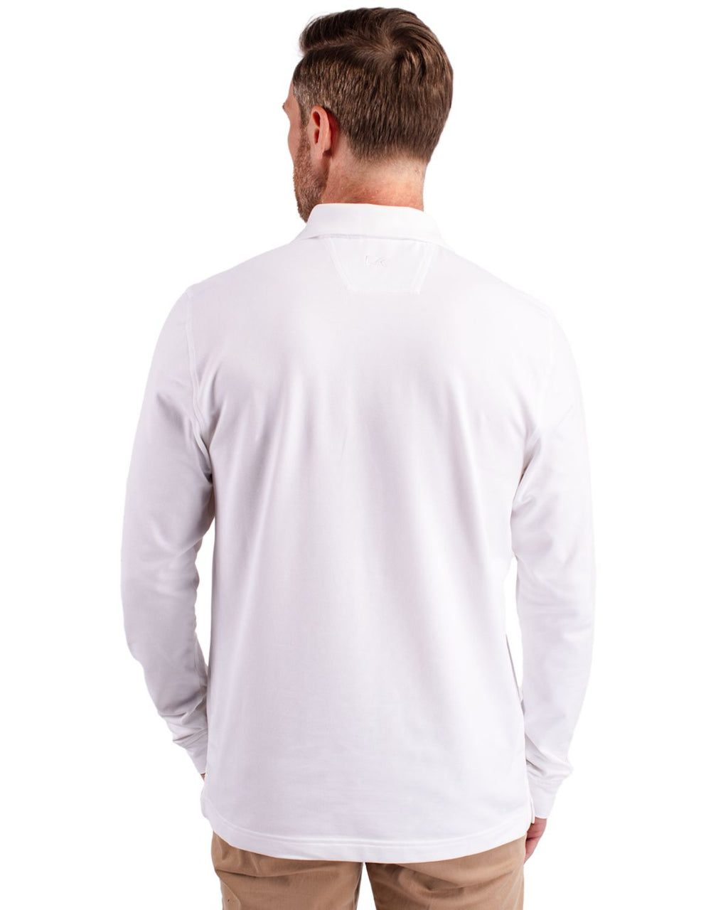 Cutter & Buck® Advantage Eco Tri-Blend Pique Mens Long Sleeve Polo