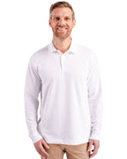 Cutter & Buck® Advantage Eco Tri-Blend Pique Mens Big and Tall Long Sleeve Polo