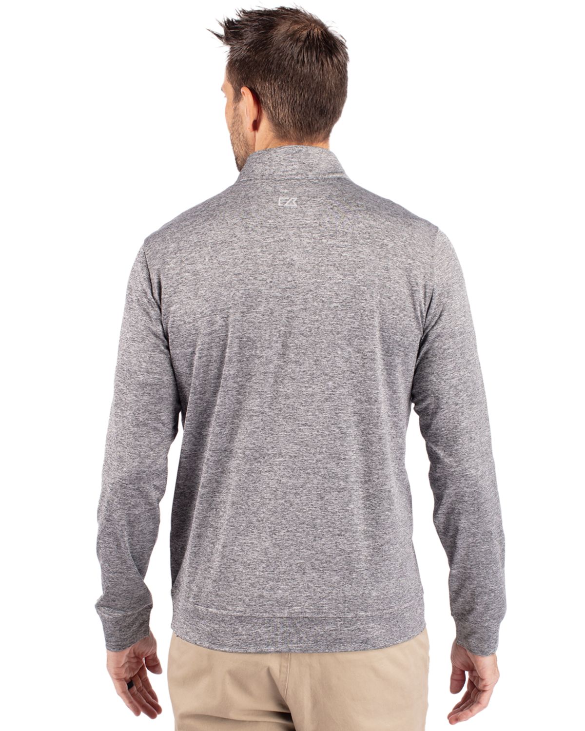 Cutter & Buck® Stealth Heathered Quarter Zip Mens Pull Over