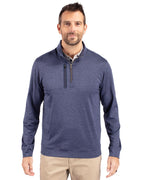 Cutter & Buck® Stealth Heathered Quarter Zip Mens Pull Over