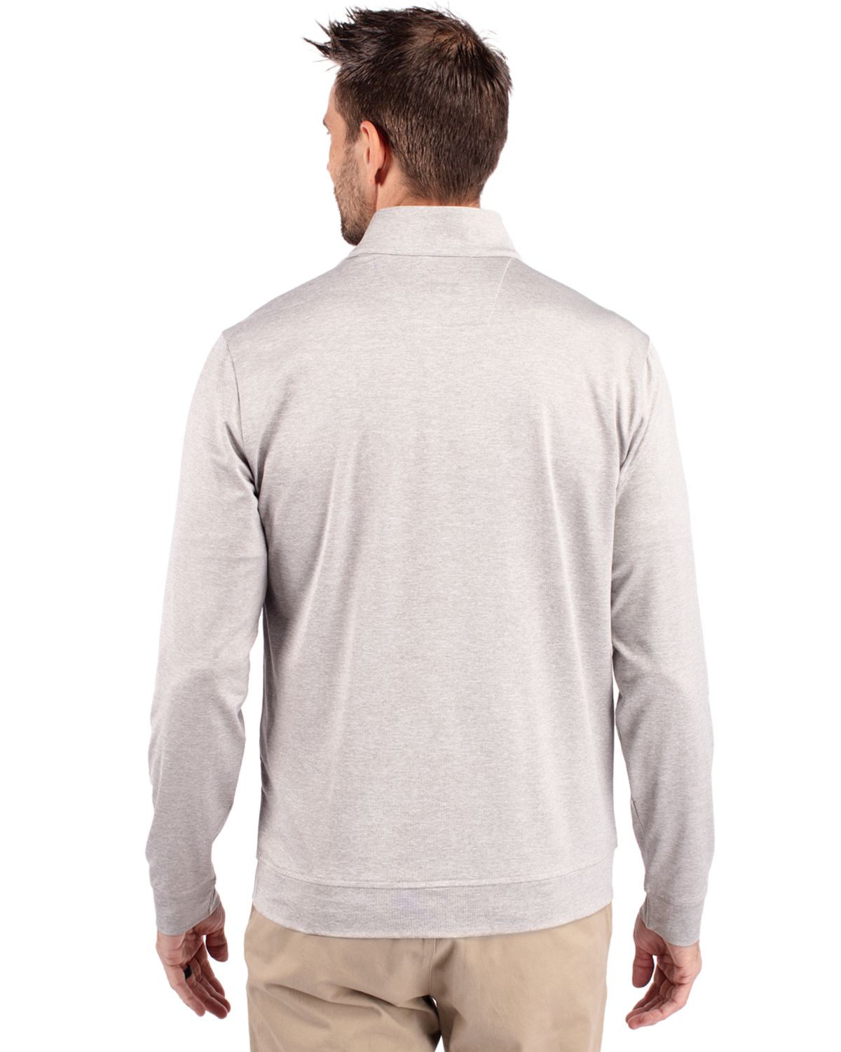 Cutter & Buck® Stealth Heathered Quarter Zip Mens Pull Over