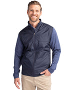 Cutter & Buck® Stealth Hybrid Quilted Mens Big and Tall Full Zip Windbreaker Jacket