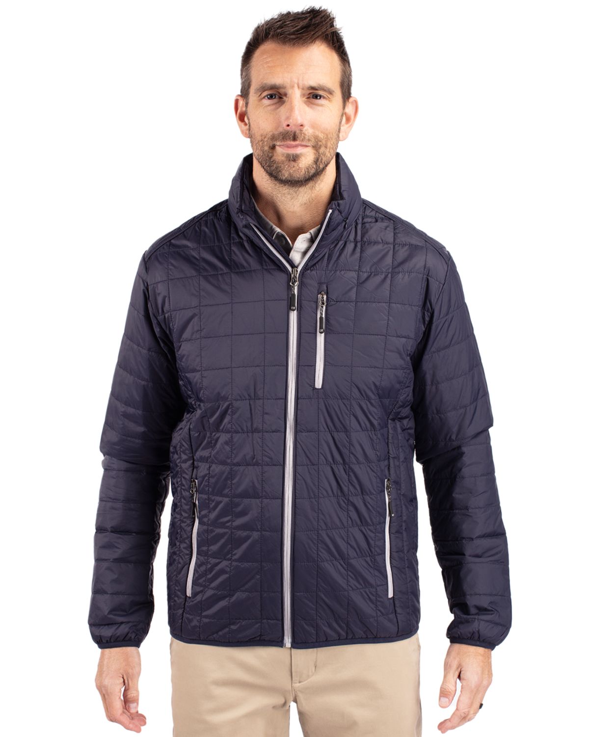 Cutter & Buck® Rainier PrimaLoft® Mens Eco Insulated Full Zip Puffer Jacket