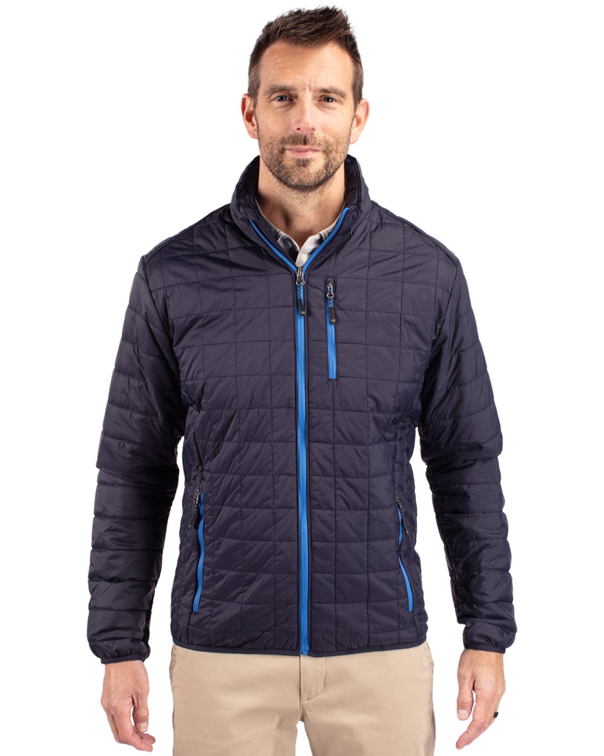 Cutter & Buck® Rainier PrimaLoft® Mens Eco Insulated Full Zip Puffer Jacket