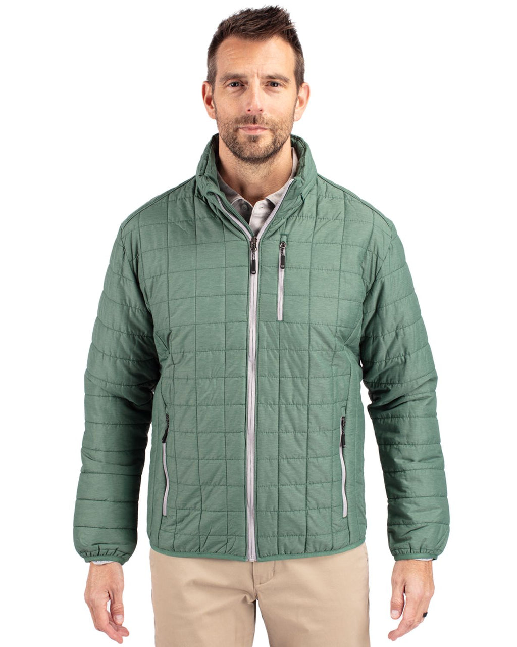 Cutter & Buck® Rainier PrimaLoft® Mens Eco Insulated Full Zip Puffer Jacket