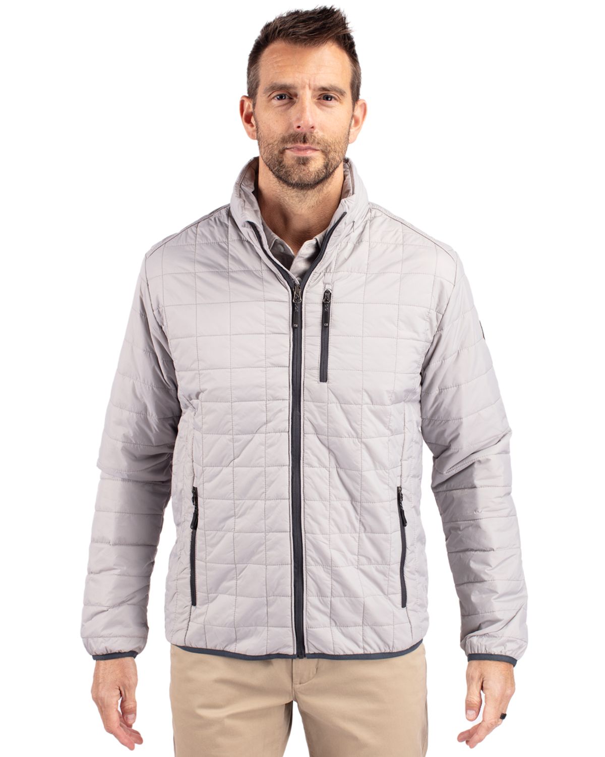 Cutter & Buck® Rainier PrimaLoft® Mens Eco Insulated Full Zip Puffer Jacket