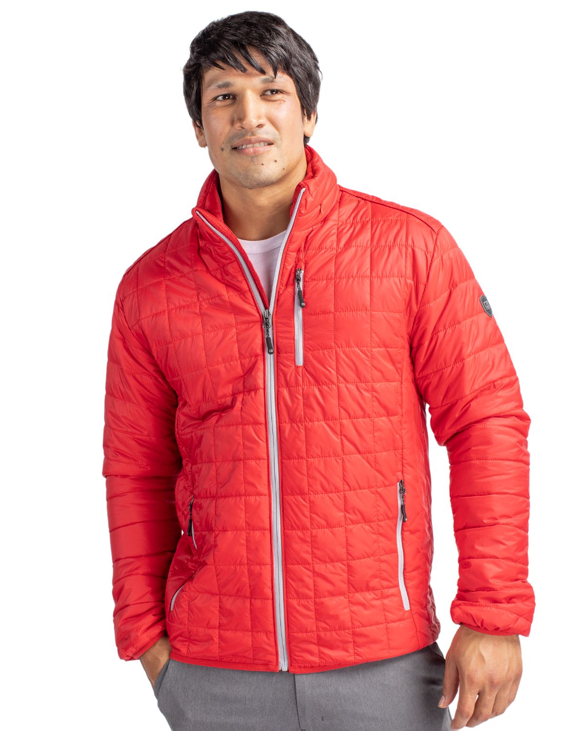 Cutter & Buck® Rainier PrimaLoft® Mens Eco Insulated Full Zip Puffer Jacket