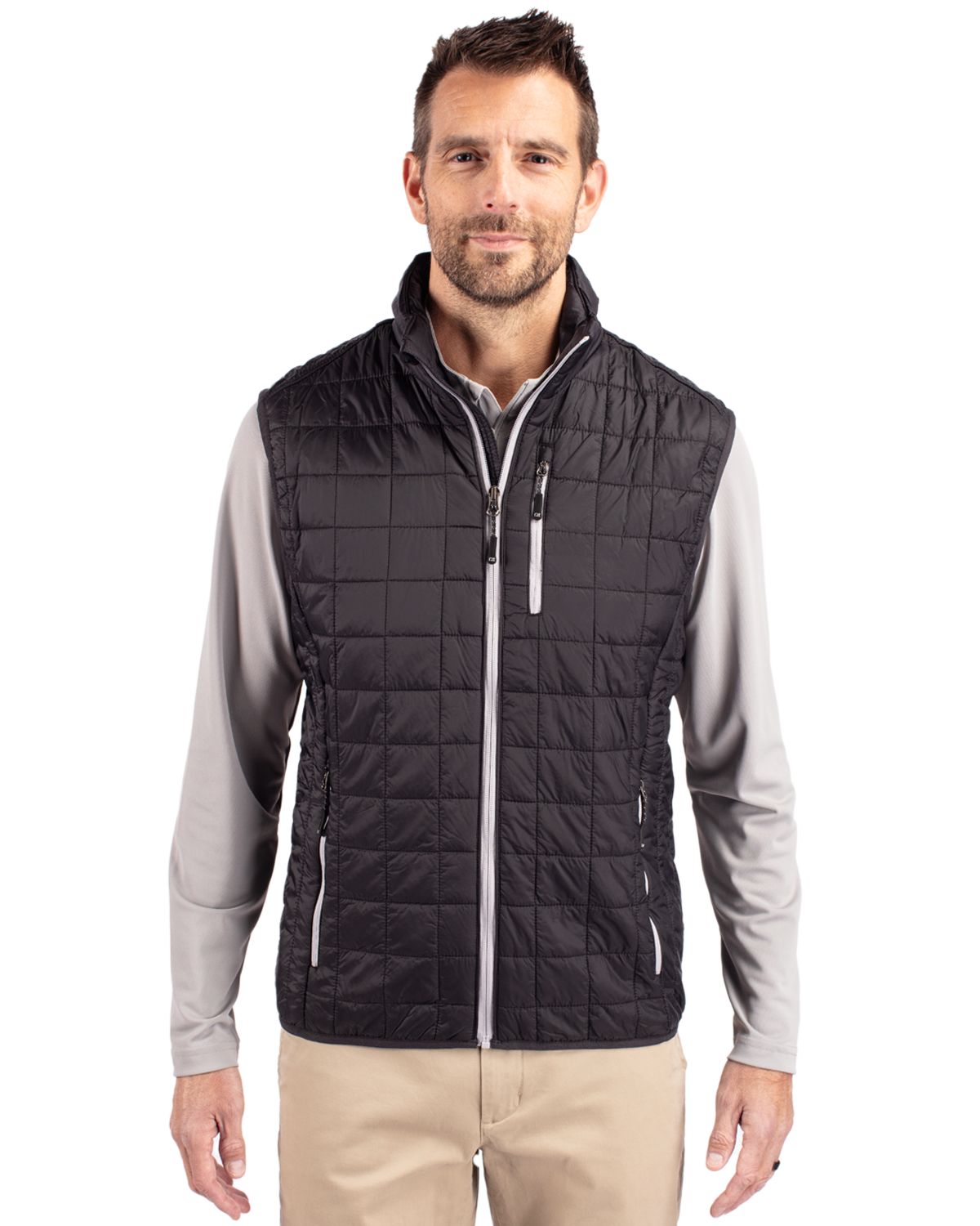 Cutter & Buck® Rainier PrimaLoft® Mens Big and Tall Eco Insulated Full Zip Puffer Vest