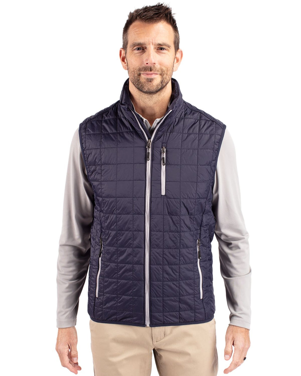 Cutter & Buck® Rainier PrimaLoft® Mens Eco Insulated Full Zip Puffer Vest