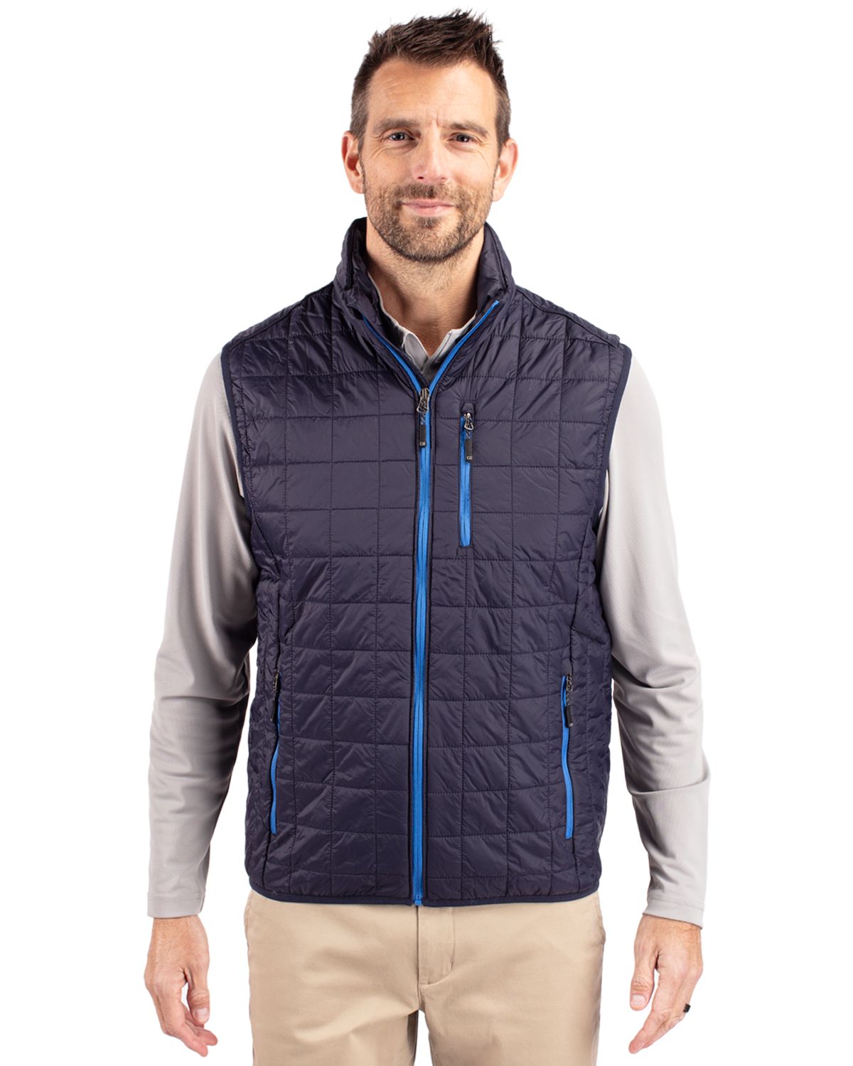 Cutter & Buck® Rainier PrimaLoft® Mens Eco Insulated Full Zip Puffer Vest