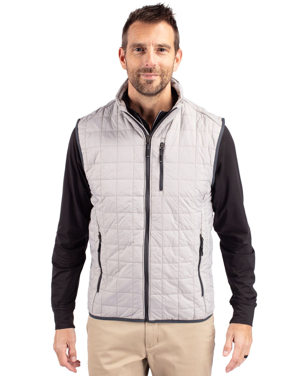 Cutter & Buck® Rainier PrimaLoft® Mens Big and Tall Eco Insulated Full Zip Puffer Vest