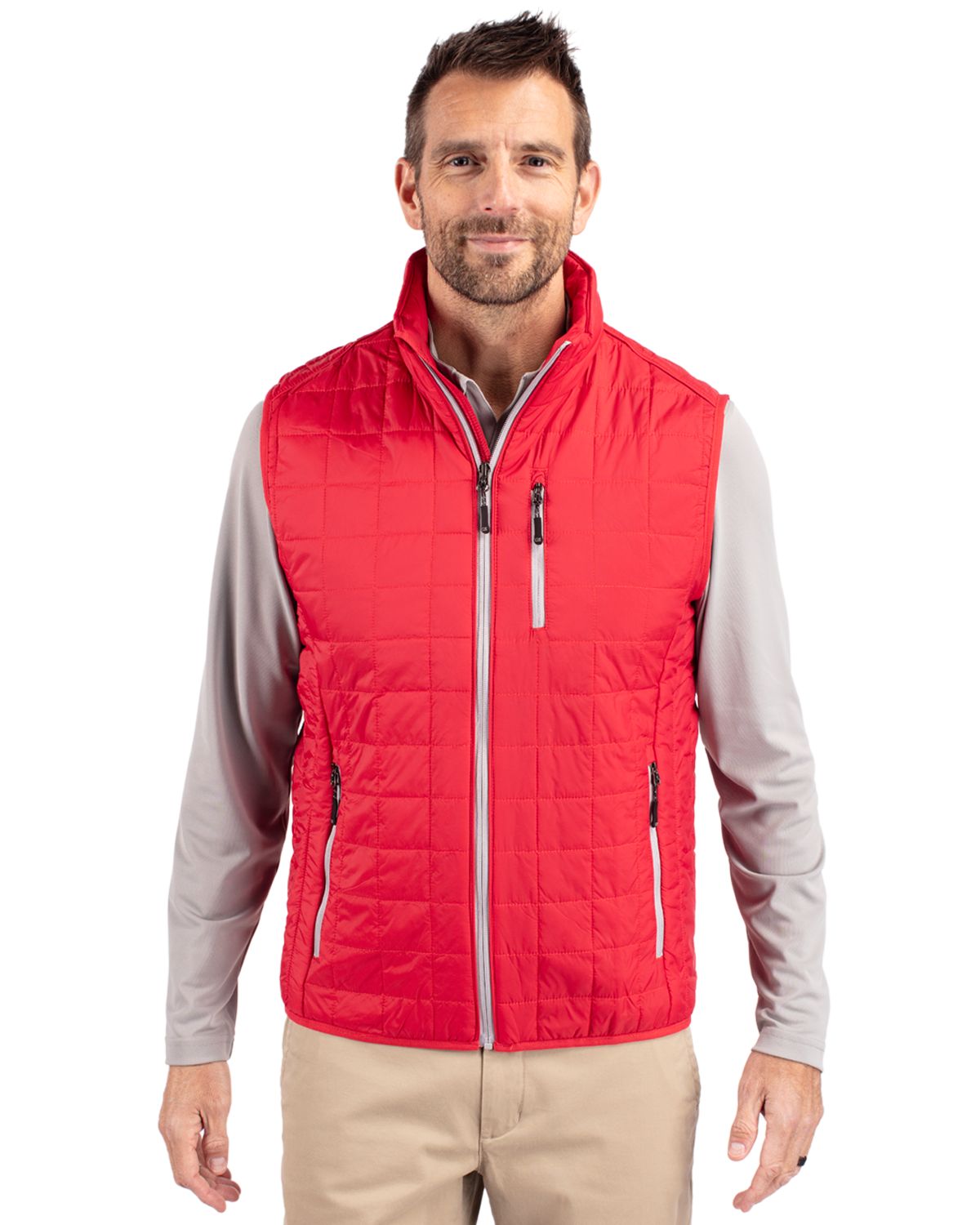 Cutter & Buck® Rainier PrimaLoft® Mens Eco Insulated Full Zip Puffer Vest