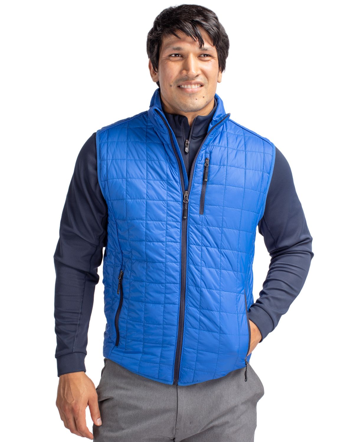 Cutter & Buck® Rainier PrimaLoft® Mens Big and Tall Eco Insulated Full Zip Puffer Vest