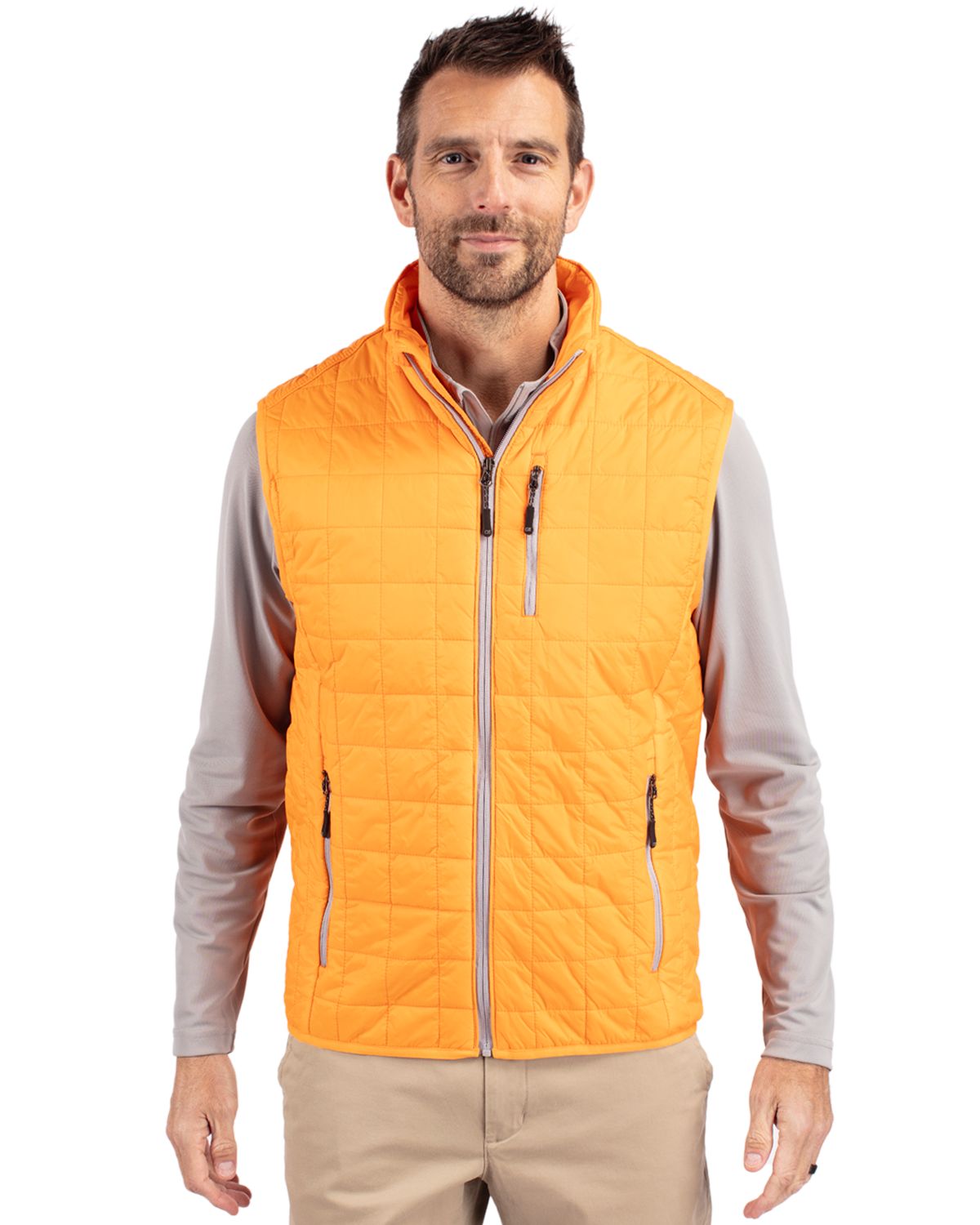 Cutter & Buck® Rainier PrimaLoft® Mens Eco Insulated Full Zip Puffer Vest